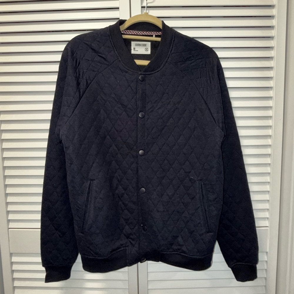 Navy blue quilted jacket